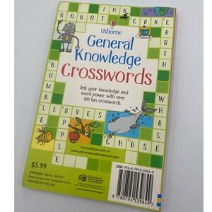 Usborne General Knowledge Crossword Childrens Activity Puzzle Book 9780794539849